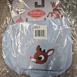 Rudolph Snow What Fun Pet Bandana, Size: Large/XL, Blue NWT